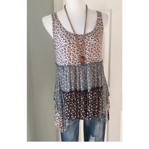 Anthropologie brand floral tank